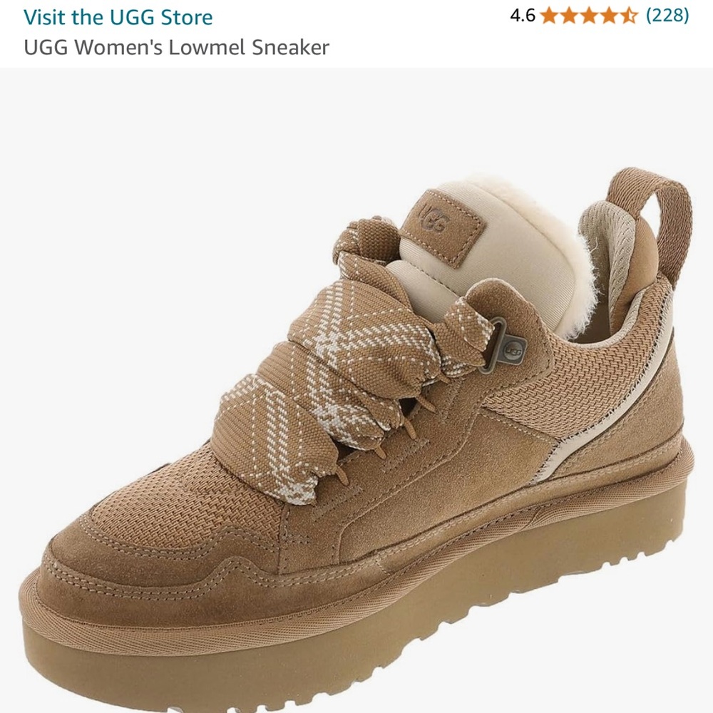Ugg low Mel sneakers. Size 10. Chestnut.  Bought in September never worn.
